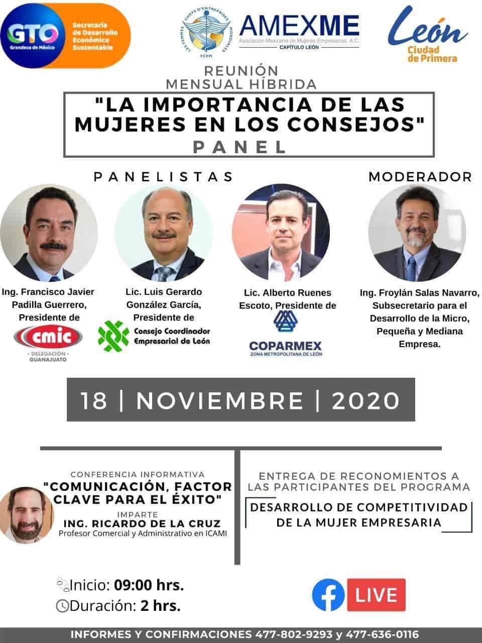 En Guanajuato organizan panel de mujeres empresarias, sin mujeres