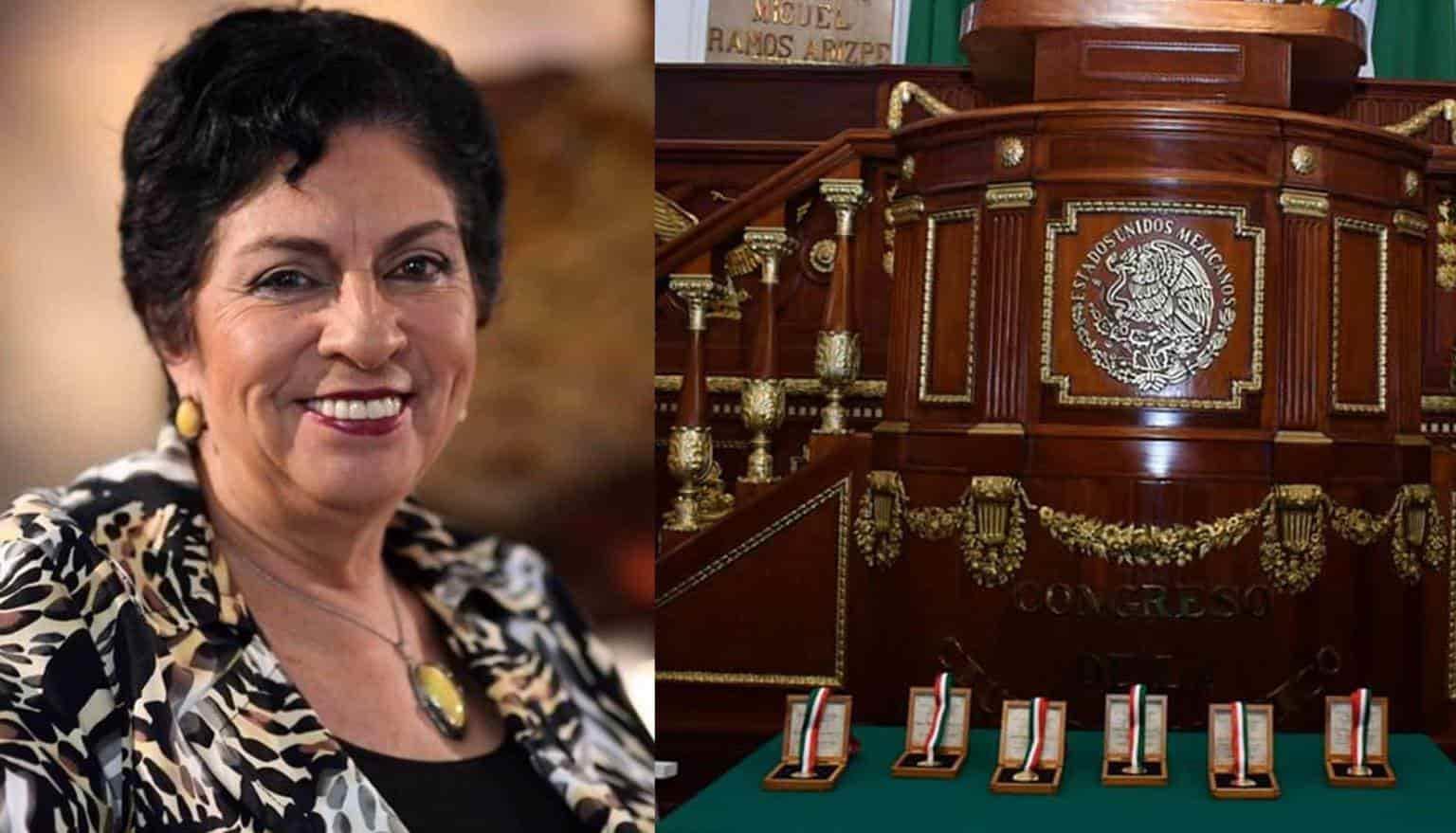 Medalla Hermila Galindo a la periodista Sara Lovera López Medalla Hermila Galindo a la periodista Sara Lovera López