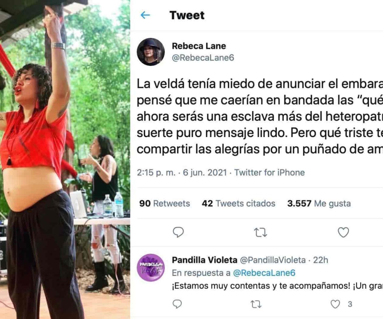 La rapera feminista Rebeca Lane reveló su embarazo La rapera feminista Rebeca Lane reveló su embarazo
