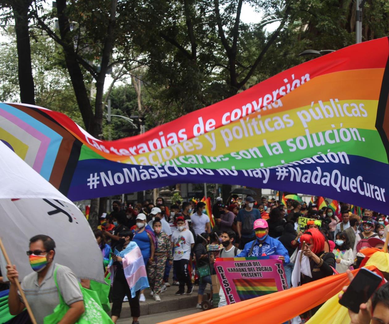Reclaman libertad política en marcha del Orgullo LGBT+ Reclaman libertad política en marcha del Orgullo LGBT+