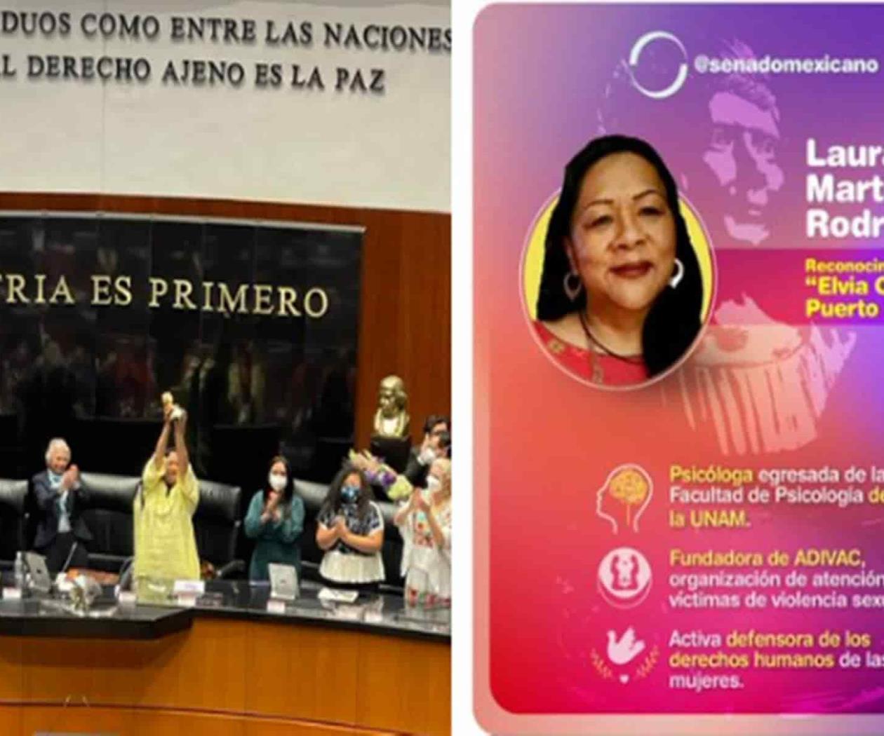 Entregan medalla "Elvia Carrillo Puerto" en el Senado Entregan medalla "Elvia Carrillo Puerto" en el Senado