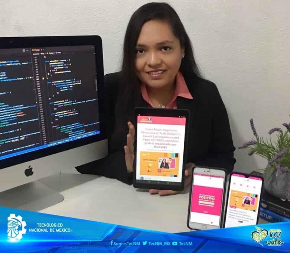 Mexicana reconocida como programadora líder con app que brinda acompañamiento