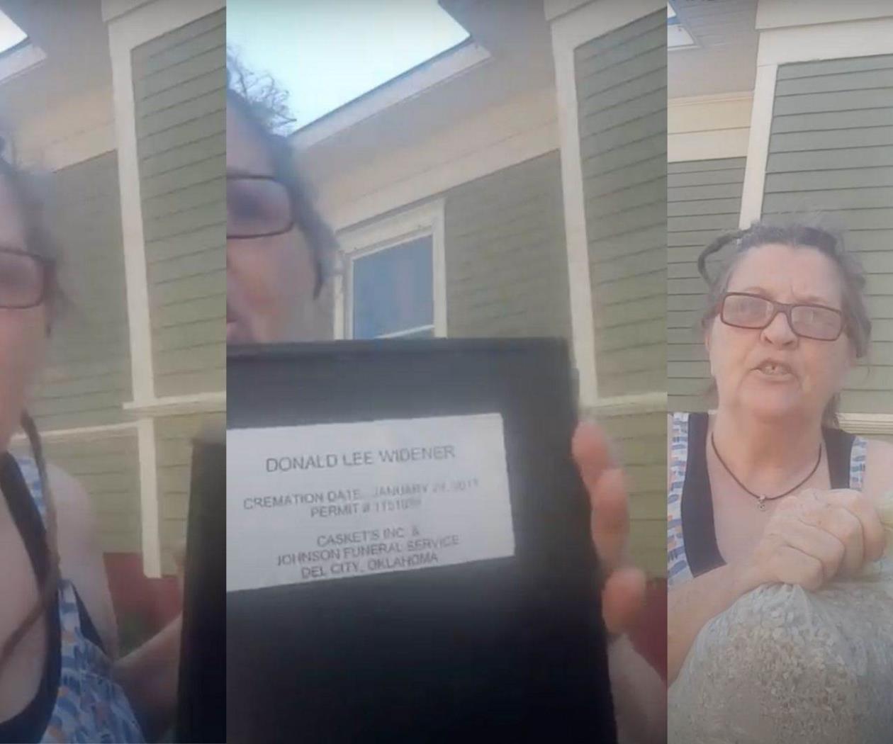 "Por todas las veces que me pateó", mujer tira cenizas de su esposo en la basura