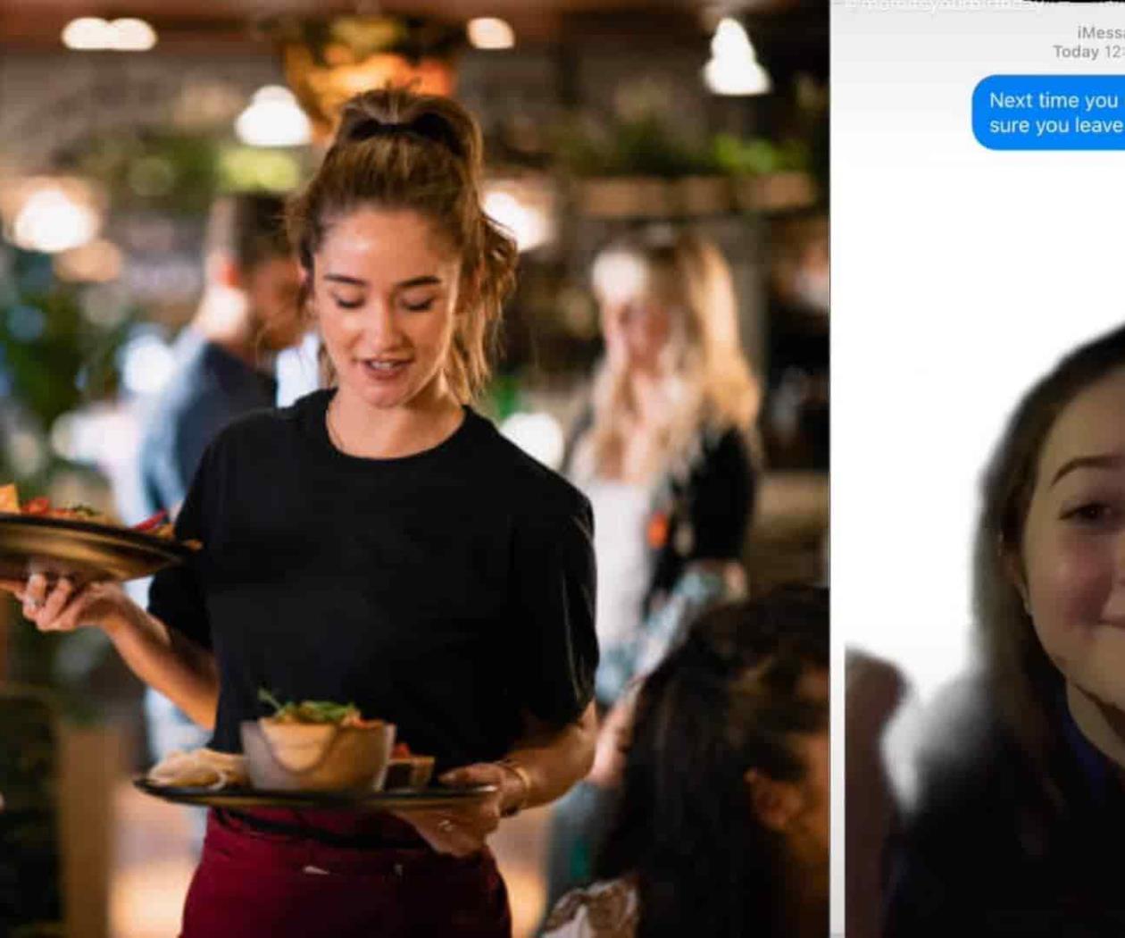 Hombre le deja número telefónico como propina, mesera le reclama por mensaje Hombre le deja número telefónico como propina, mesera le reclama por mensaje