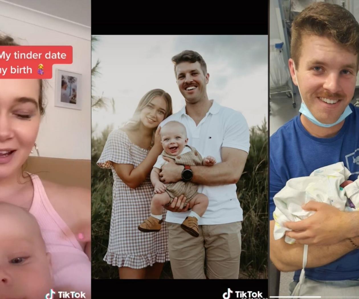 Hizo match con un hombre en Tinder estando embarazada, él la acompañó en el parto