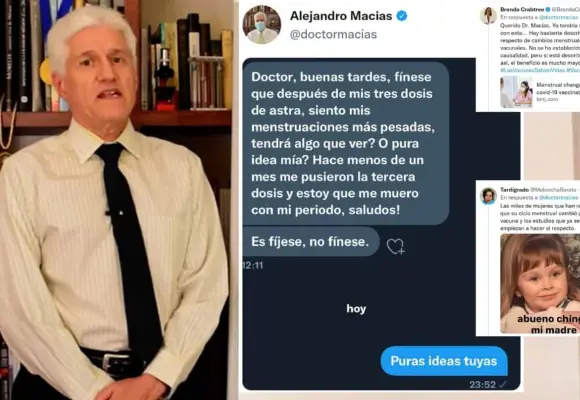 Tunden mujeres al Dr. Mac&iacute;as por comentarios en torno a la menstruaci&oacute;n