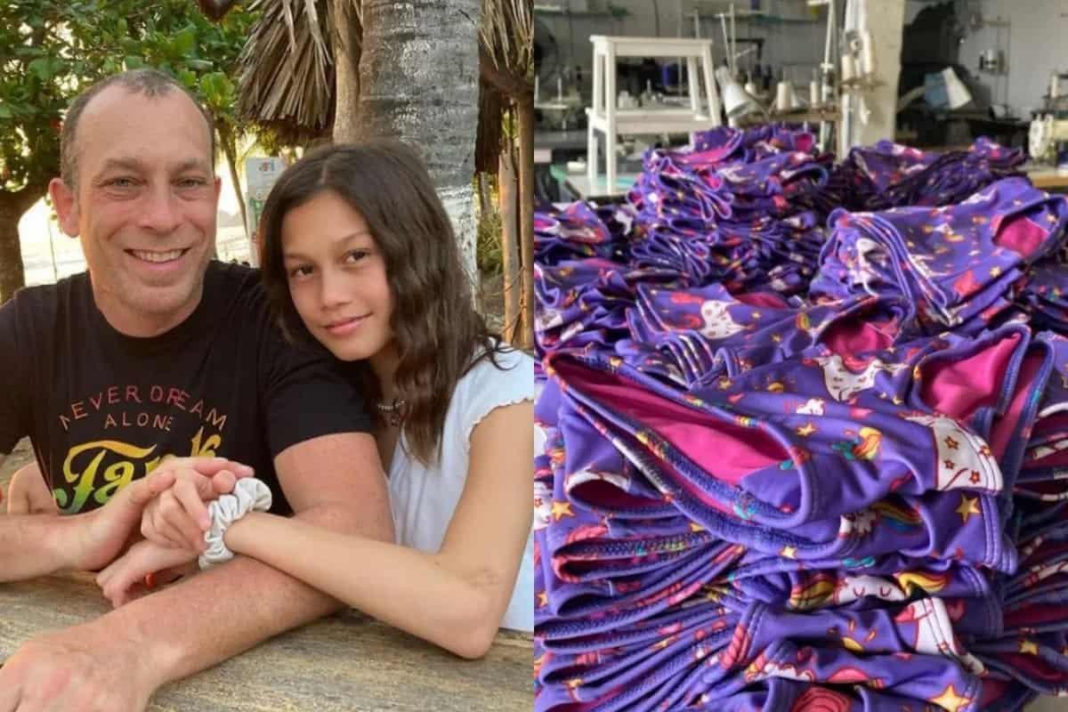 Padre de hija transgénero crea trajes de baño especiales