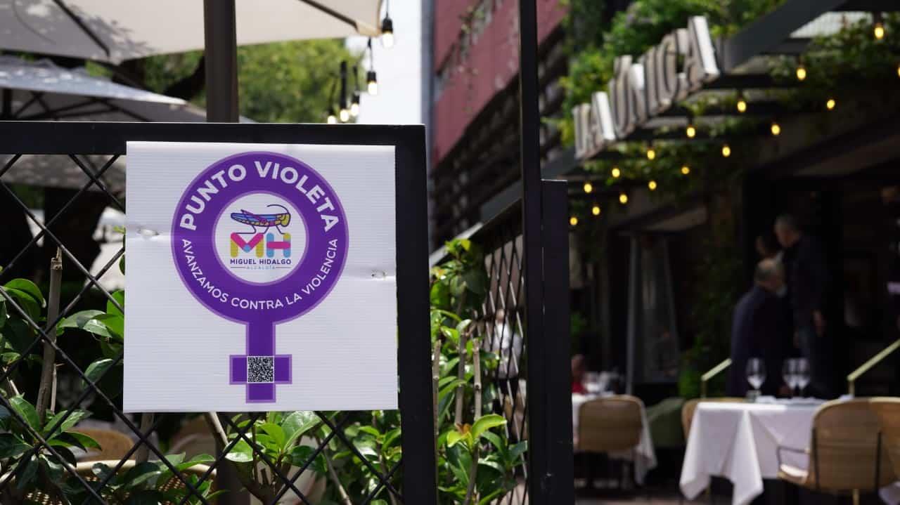 Miguel Hidalgo lleva puntos violeta a restaurantes Miguel Hidalgo lleva puntos violeta a restaurantes
