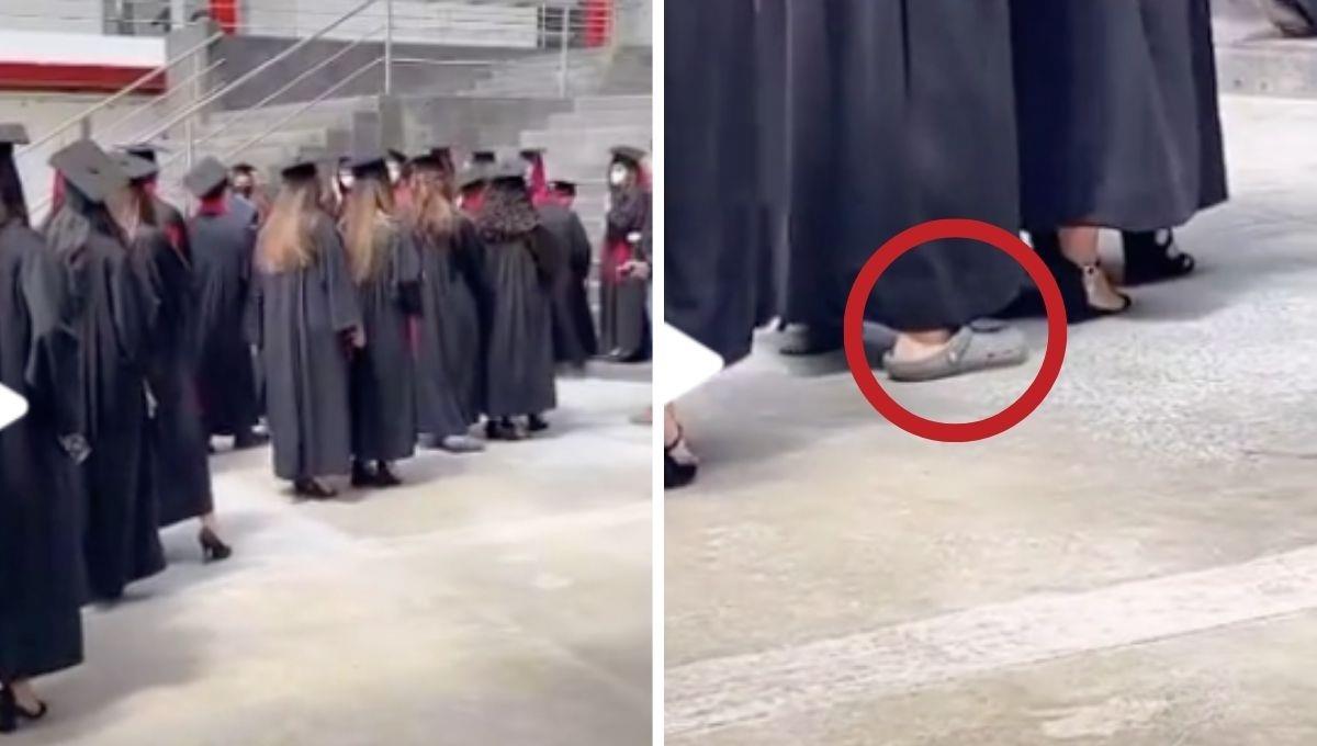 Lleva chanclas a graduación y la critican en redes: ¿la ropa importa? Lleva chanclas a graduación y la critican en redes: ¿la ropa importa?