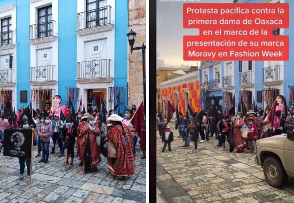 Mujeres oaxaqueñas detienen Fashion Week en Oaxaca por plagio
