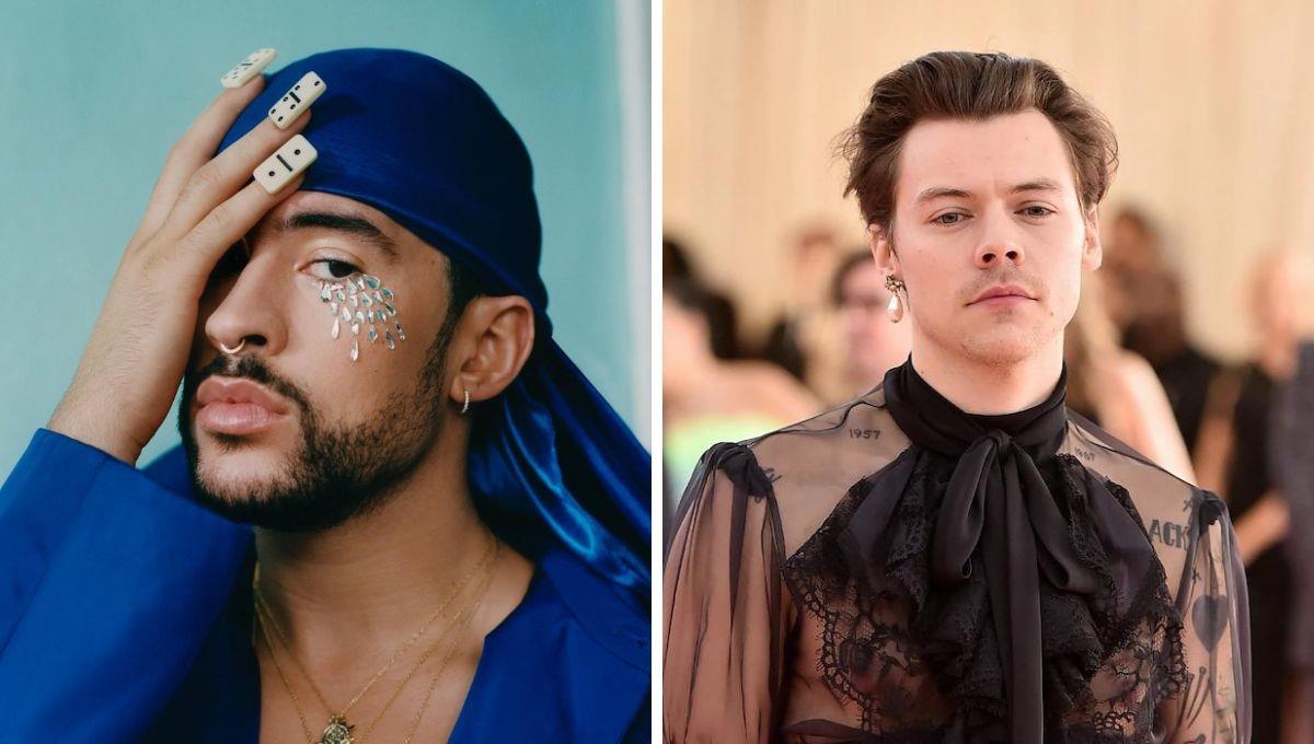 El vestuario de Harry Styles y Bad Bunny que rompe estereotipos El vestuario de Harry Styles y Bad Bunny que rompe estereotipos