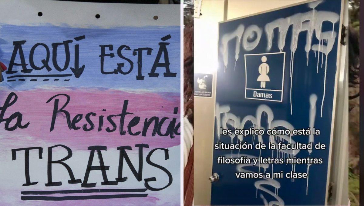 Estudiantes de la Facultad de Filosofía exigen alto a la transfobia en el UNAM