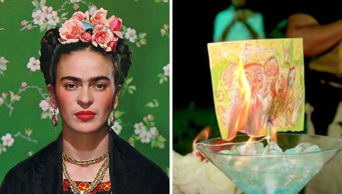 Millonario quema obra de Frida Kahlo para venderla como NFT, activo digital Millonario quema obra de Frida Kahlo para venderla como NFT, activo digital