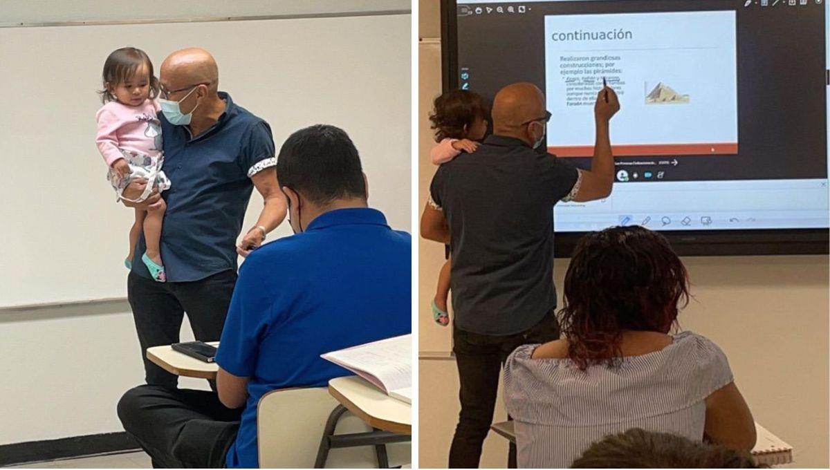 "Más profesores así"; cargó a la hija de su alumna para que pudiera estudiar "Más profesores así"; cargó a la hija de su alumna para que pudiera estudiar