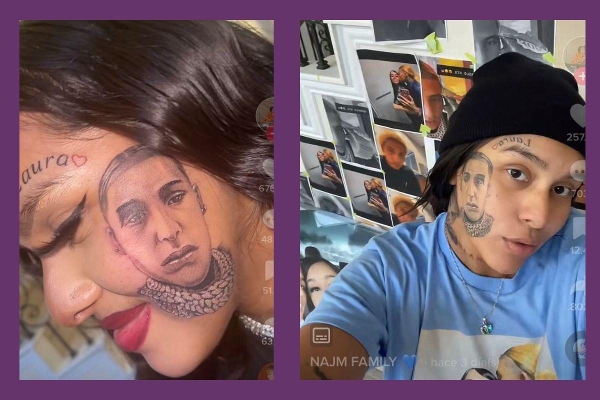 Mujer se tatúa el rostro de su novio después de descubrir que la engañaba Mujer se tatúa el rostro de su novio después de descubrir que la engañaba