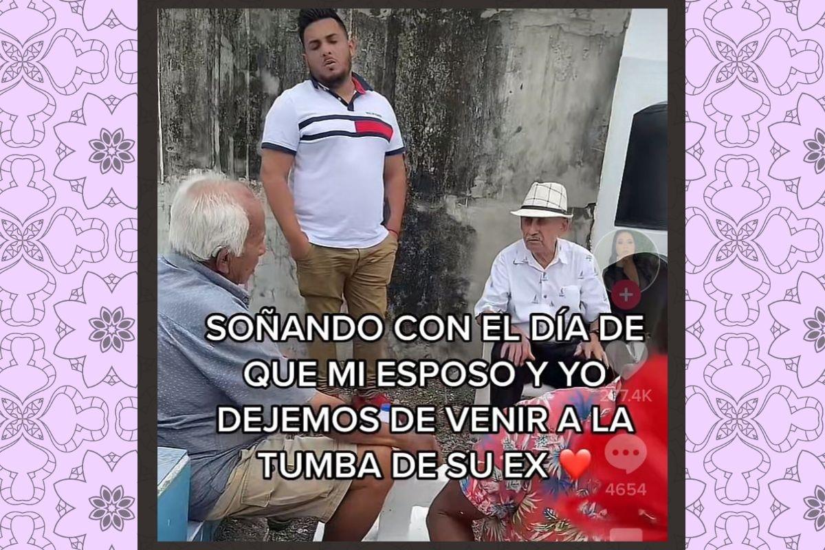 Mujer acompaña a su esposo a la tumba de su ex novia: "Me duele mucho verlo así" Mujer acompaña a su esposo a la tumba de su ex novia: "Me duele mucho verlo así"