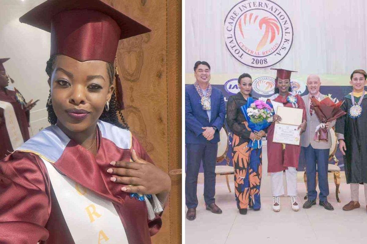 Mamá logra recibirse de enfermera después de aplazar sus estudios para atender a su hija