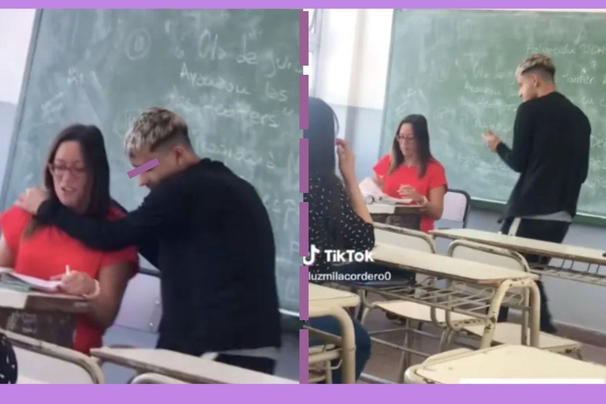 Alumno le baila y abraza a su profesora para aprobar: cuando el acoso parte del alumnado