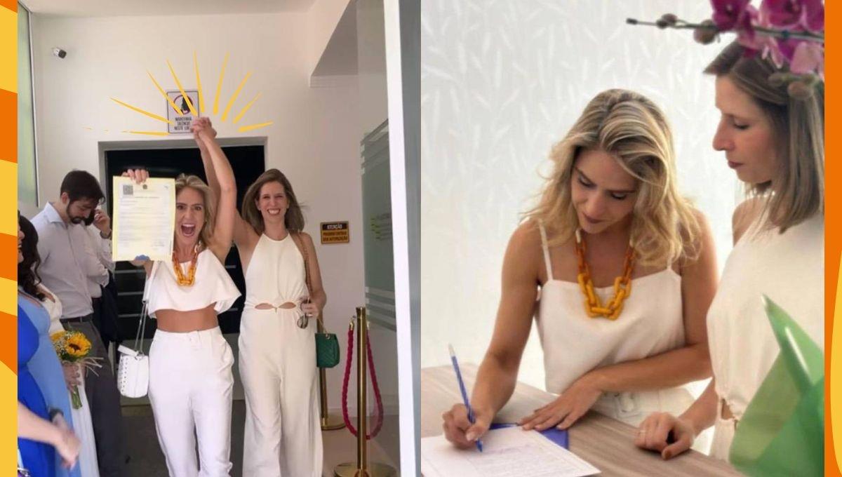 Periodistas brasileñas celebran a lo grande su boda:"no importa qué, el amor siempre gana"