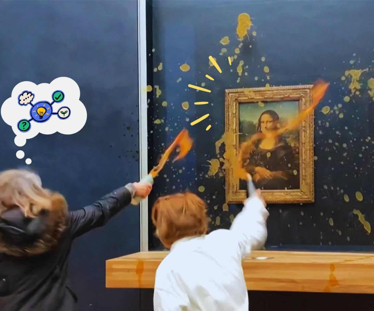 ¿Iconoclasia o vandalismo? Activistas arrojan sopa a La Mona Lisa ¿Iconoclasia o vandalismo? Activistas arrojan sopa a La Mona Lisa