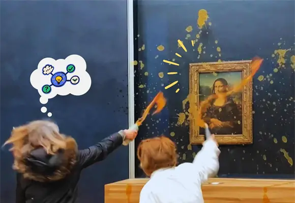 &iquest;Iconoclasia o vandalismo? Activistas arrojan sopa a La Mona Lisa