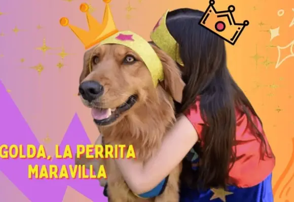 Golda, la perrita que acompaña a niñas y niños víctimas de violencia