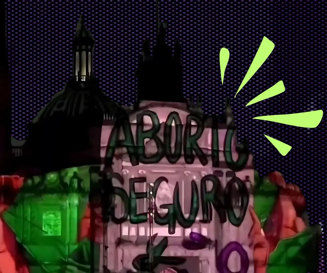 “Aborto seguro” en videomapping divide a Iglesia y Secretaría de Cultura