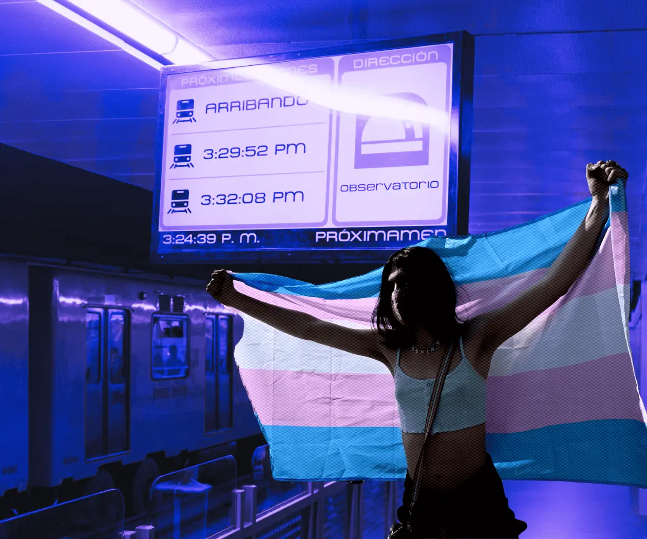 En Metro CDMX, protesta trans por negar entrada a mujer al vagón exclusivo En Metro CDMX, protesta trans por negar entrada a mujer al vagón exclusivo